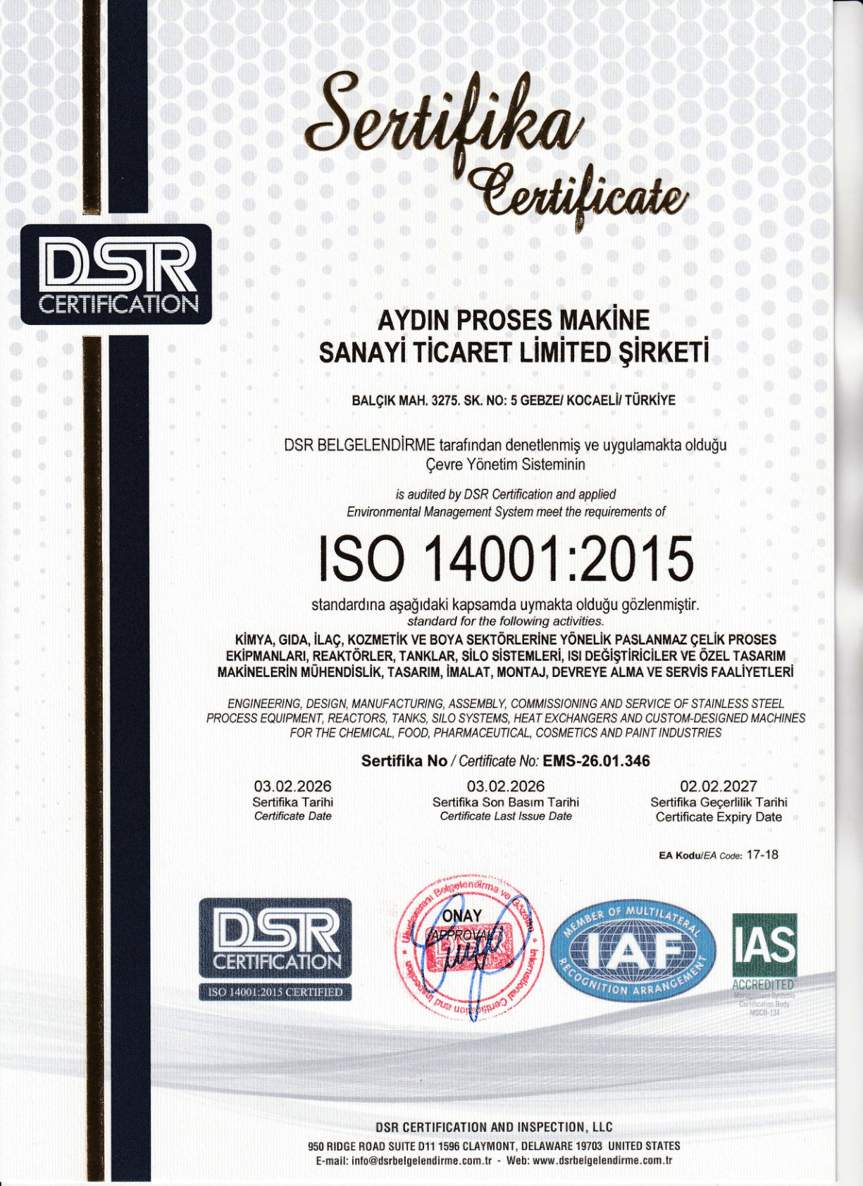 ISO 14001:2015 — نظام الإدارة البيئية